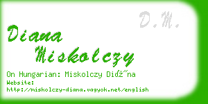 diana miskolczy business card